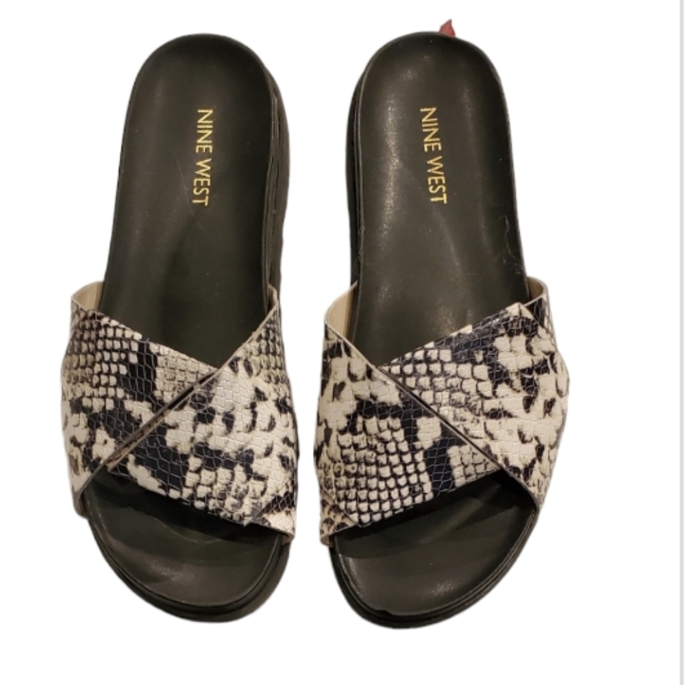 Nine West Slide Leather Sandals
